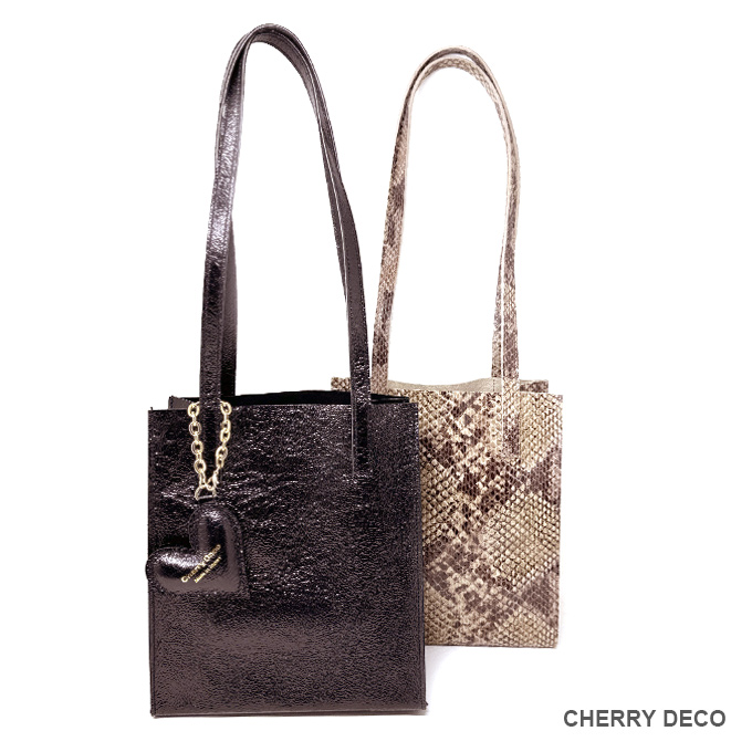 本革  MS トート (メタルBlack・パイソン柄Beige)の商品画像