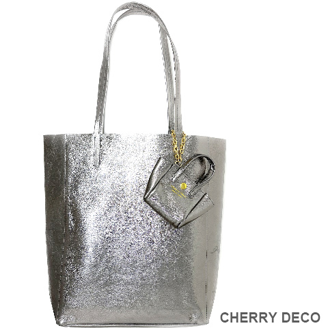 本革Mトート(メタルGray)の商品画像