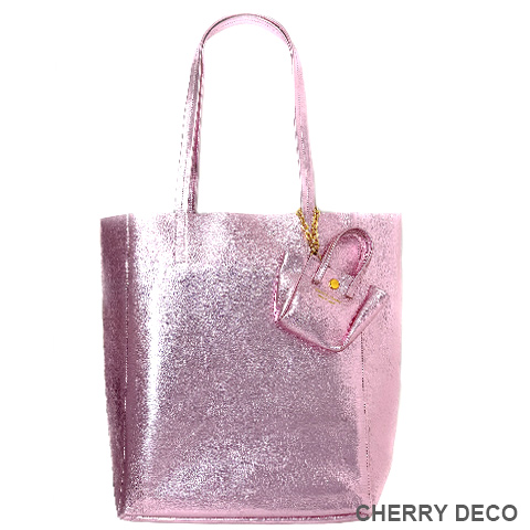 本革Mトート(メタルBaby Pink)の商品画像