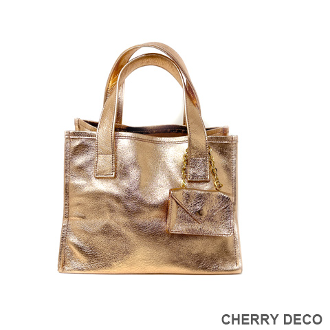 本革 Candy Color Tote (Peach)の商品画像