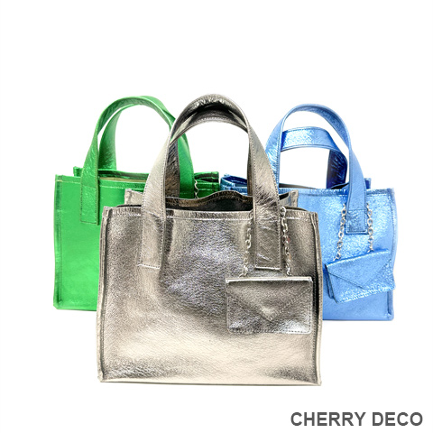本革 Candy Color Tote (Blue・Green・Gunmetal)の商品画像